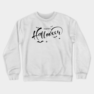 Happy Halloween text Crewneck Sweatshirt